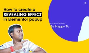 How to create revealing effect in elementor popup